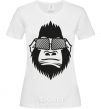 Женская футболка Gorilla in glasses Белый фото