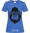Women's T-shirt Gorilla in glasses royal-blue фото