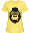 Women's T-shirt Gorilla in glasses cornsilk фото