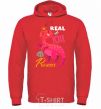 Men`s hoodie Real roar princess bright-red фото