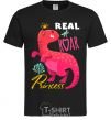 Мужская футболка Real roar princess Черный фото