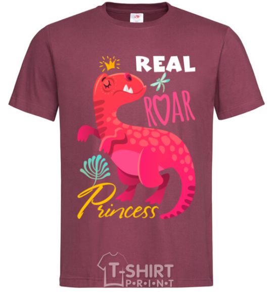 Men's T-Shirt Real roar princess burgundy фото