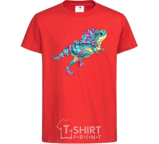 Kids T-shirt T-Rex cabaret red фото