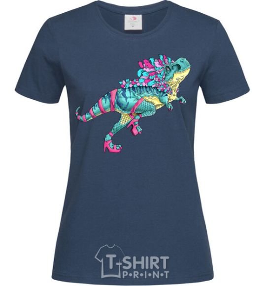 Women's T-shirt T-Rex cabaret navy-blue фото