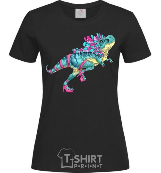 Women's T-shirt T-Rex cabaret black фото