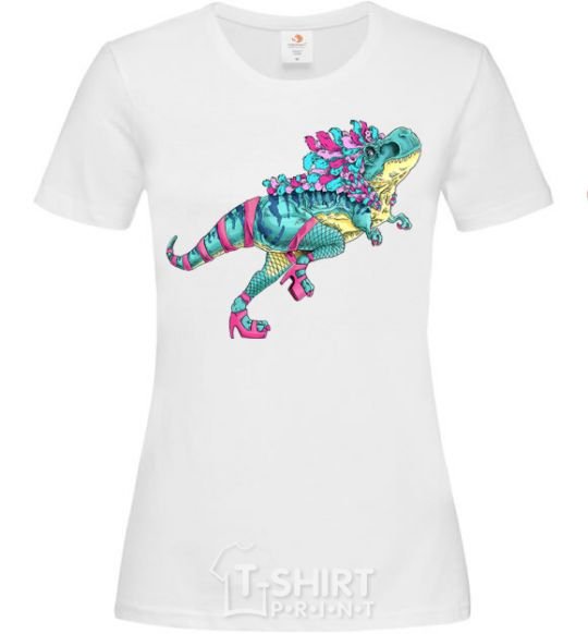 Women's T-shirt T-Rex cabaret White фото