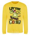 Sweatshirt Let the world hear your roar yellow фото