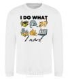 Sweatshirt I do what i want White фото