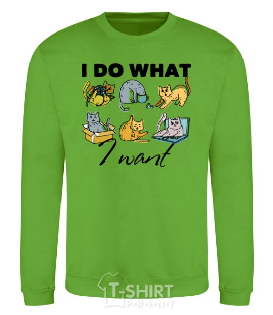 Sweatshirt I do what i want orchid-green фото