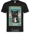 Men's T-Shirt Cat I do what I want black фото