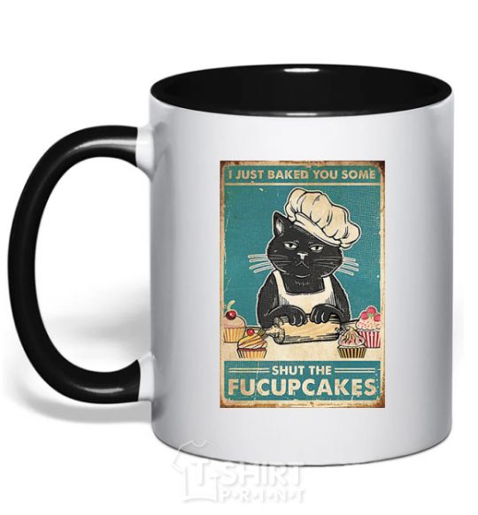 Mug with a colored handle I just baked you some black фото