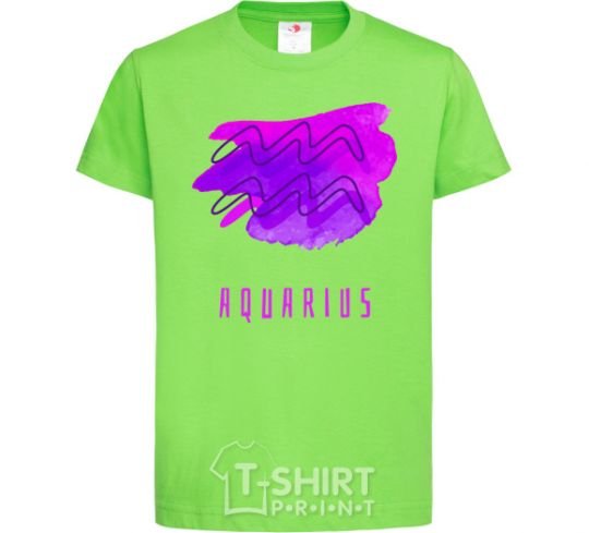 Kids T-shirt Aquarius paints orchid-green фото