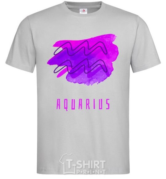Men's T-Shirt Aquarius paints grey фото