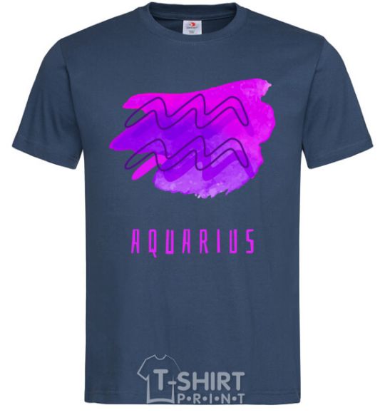 Men's T-Shirt Aquarius paints navy-blue фото