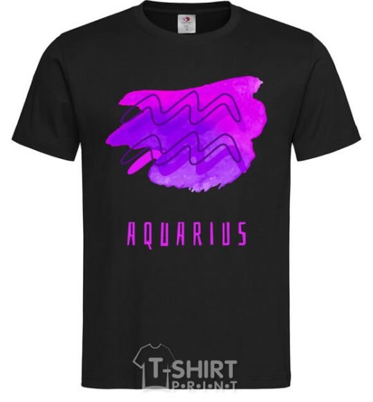 Men's T-Shirt Aquarius paints black фото