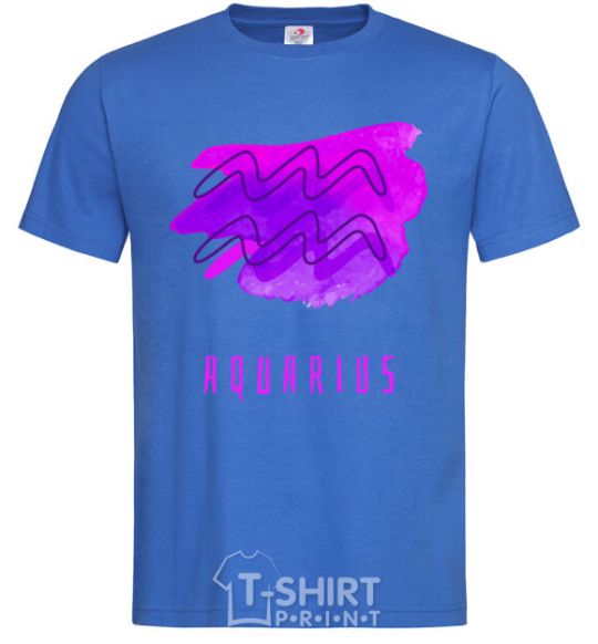 Men's T-Shirt Aquarius paints royal-blue фото