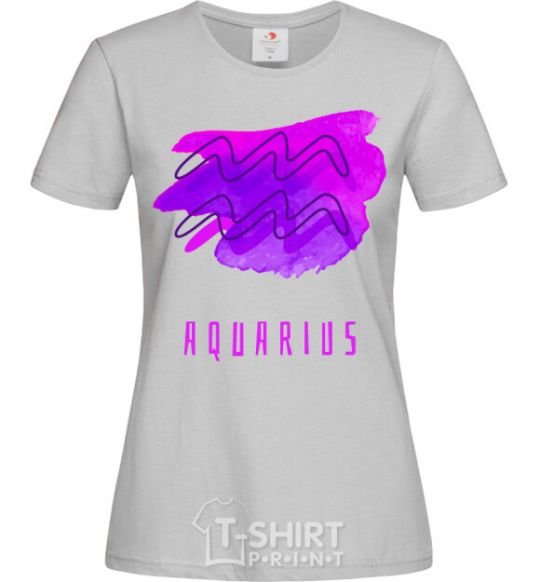 Women's T-shirt Aquarius paints grey фото