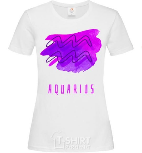 Women's T-shirt Aquarius paints White фото