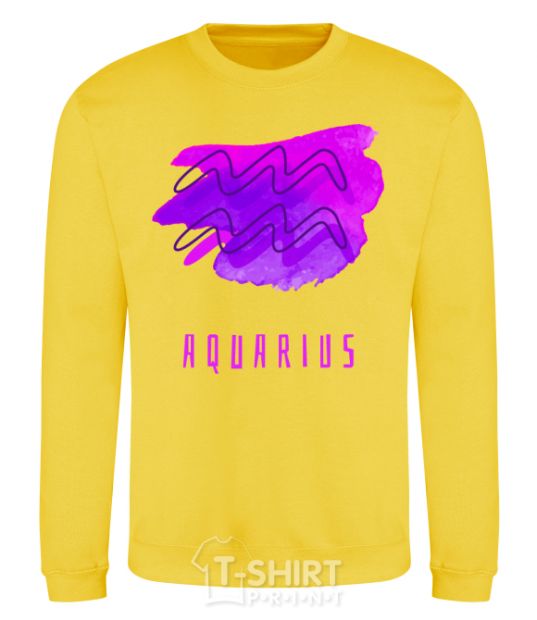 Sweatshirt Aquarius paints yellow фото