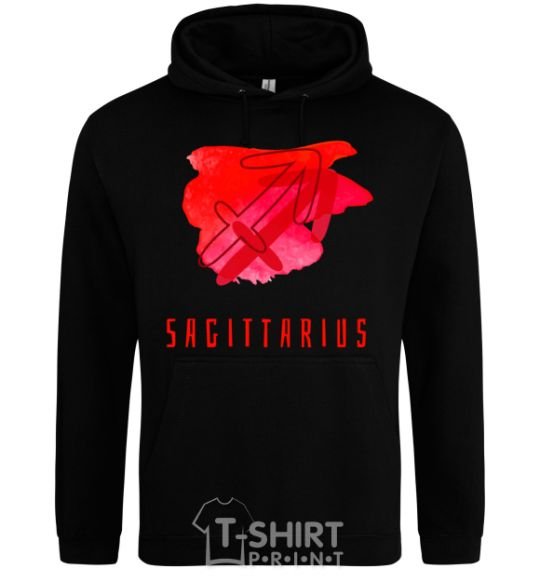 Men`s hoodie Sagittarius colors black фото