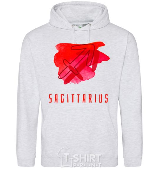 Men`s hoodie Sagittarius colors sport-grey фото