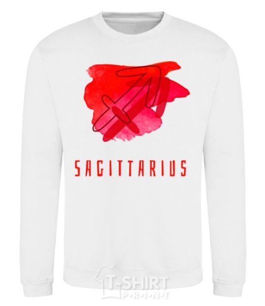 Sweatshirt Sagittarius colors White фото