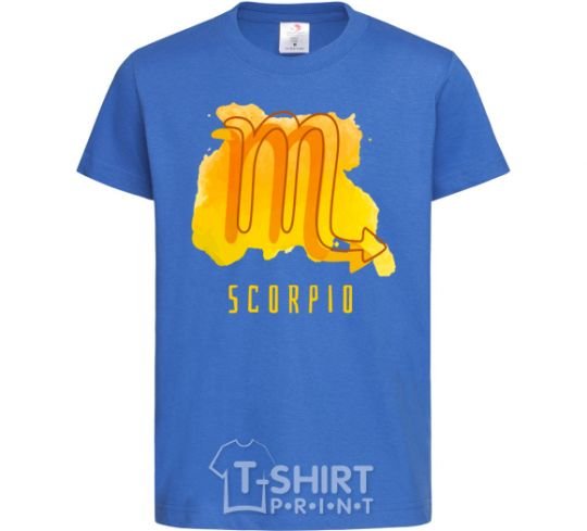 Детская футболка Краски скорпион Ярко-синий фото