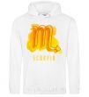 Men`s hoodie Краски скорпион White фото