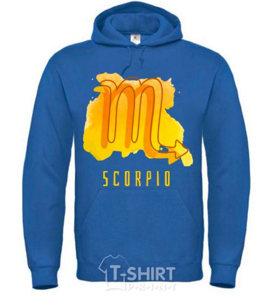 Men`s hoodie Краски скорпион royal фото