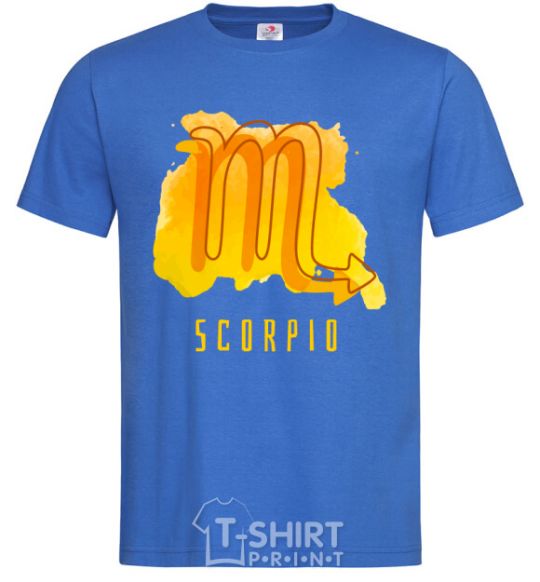 Мужская футболка Краски скорпион Ярко-синий фото