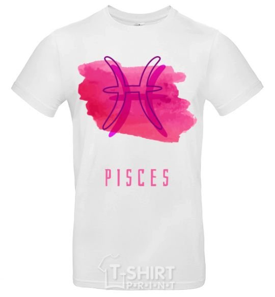 Men's T-Shirt pisces colors White фото