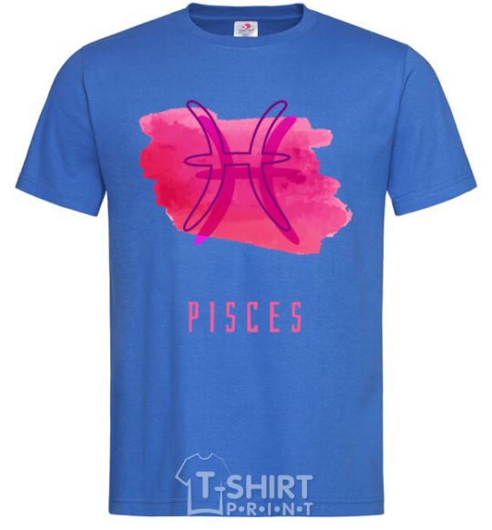 Men's T-Shirt pisces colors royal-blue фото