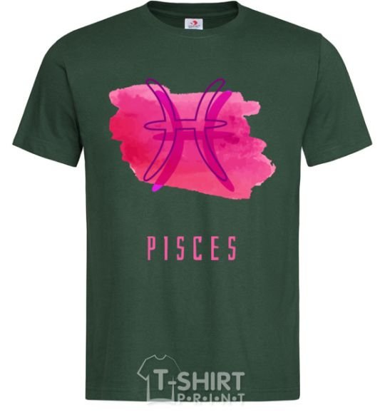 Men's T-Shirt pisces colors bottle-green фото