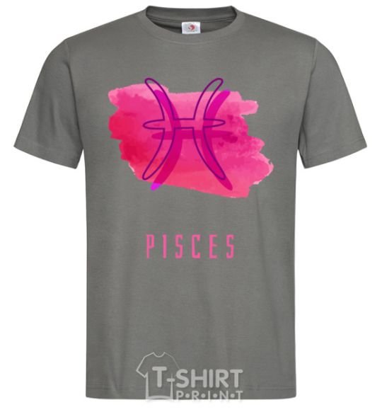 Men's T-Shirt pisces colors dark-grey фото