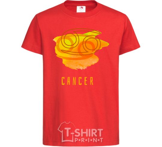 Kids T-shirt Cancer paints red фото