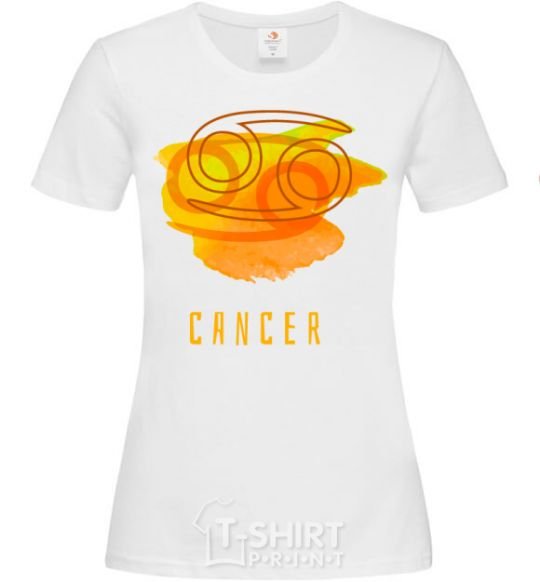 Women's T-shirt Cancer paints White фото