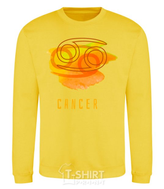 Sweatshirt Cancer paints yellow фото