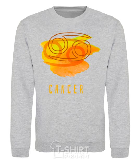 Sweatshirt Cancer paints sport-grey фото