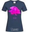 Women's T-shirt Coloring lion navy-blue фото