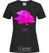 Women's T-shirt Coloring lion black фото