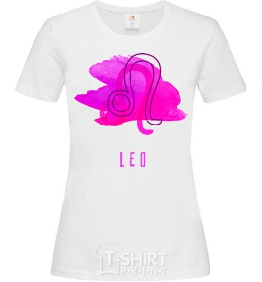 Women's T-shirt Coloring lion White фото