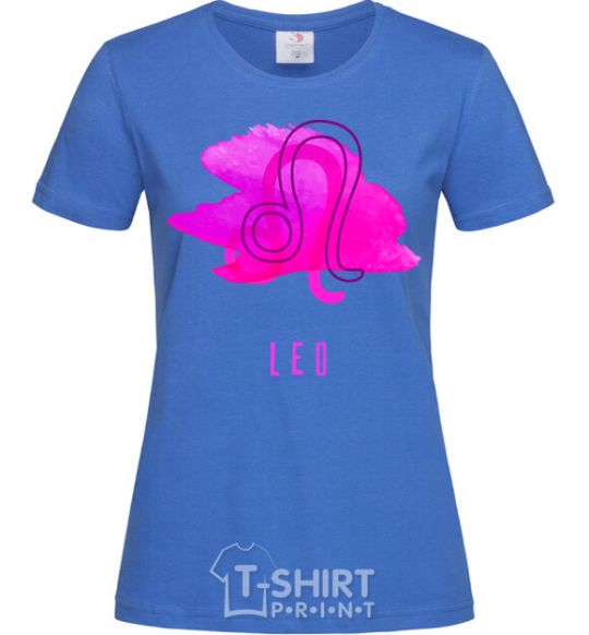 Women's T-shirt Coloring lion royal-blue фото