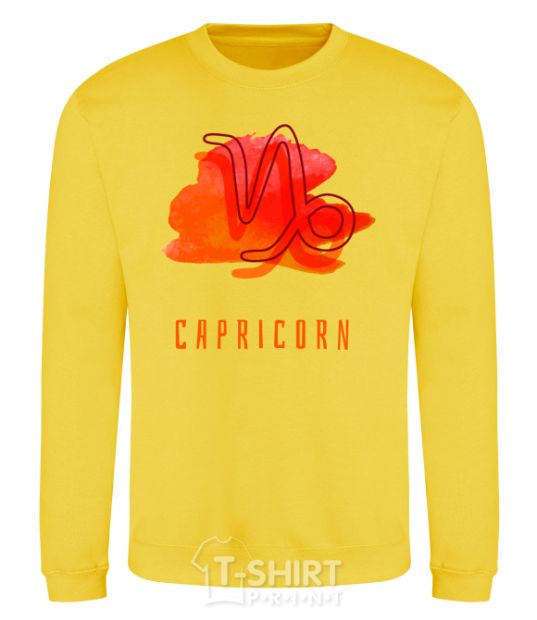 Sweatshirt Capricorn paints yellow фото
