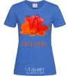 Женская футболка Краски козерог Ярко-синий фото