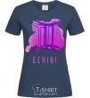 Women's T-shirt Twin colors navy-blue фото