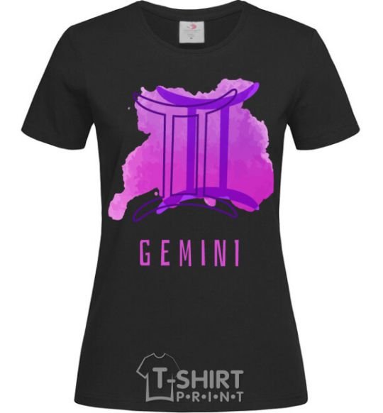 Women's T-shirt Twin colors black фото