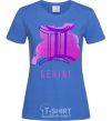 Women's T-shirt Twin colors royal-blue фото