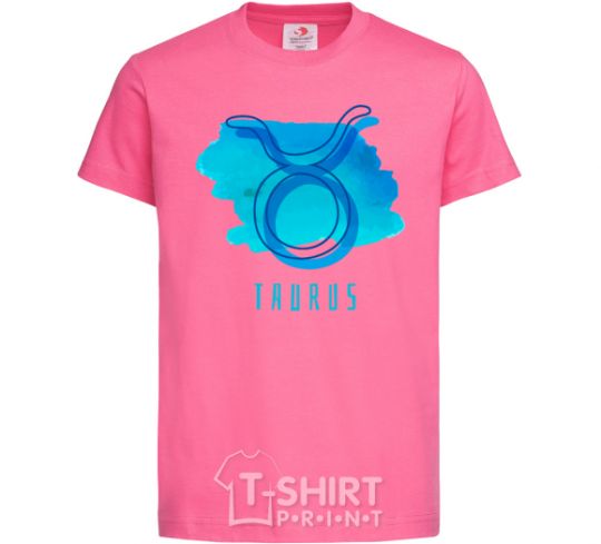 Kids T-shirt Taurus blue paints heliconia фото