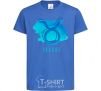 Kids T-shirt Taurus blue paints royal-blue фото