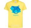 Kids T-shirt Taurus blue paints cornsilk фото